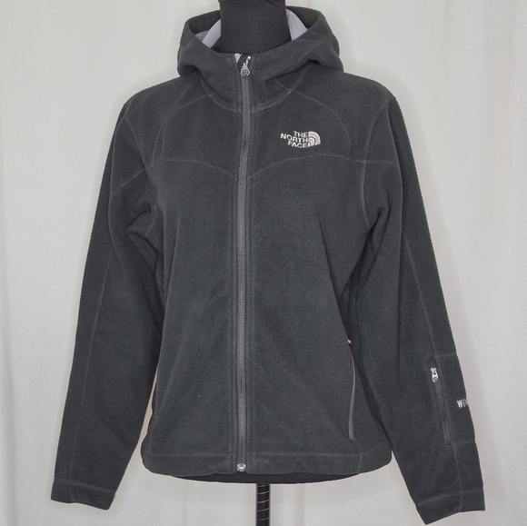 The North Face Women's Black Windwall Fleece Hooded Zip Jacket - Size S - Picture 1 of 14